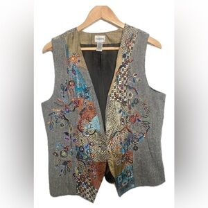 Chico's Women's Vintage Embroidered Vest